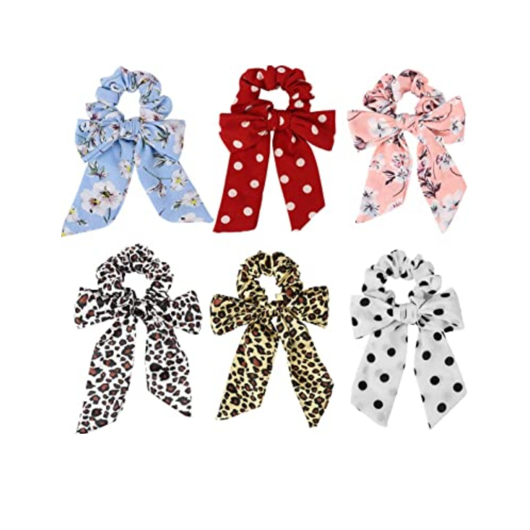 Scrunchie tela con moño Colores surtidos