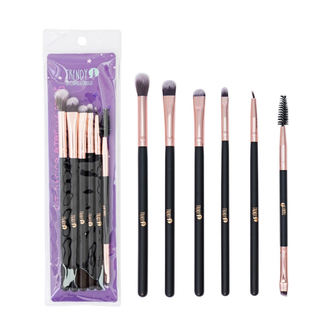 Kit Brocha Trendy Ojos x 6