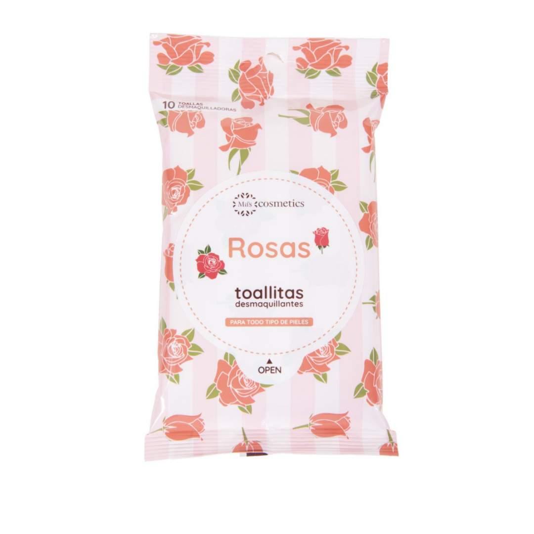 Toalla Desmaquillante Rosas x10 Miis Cosmetics
