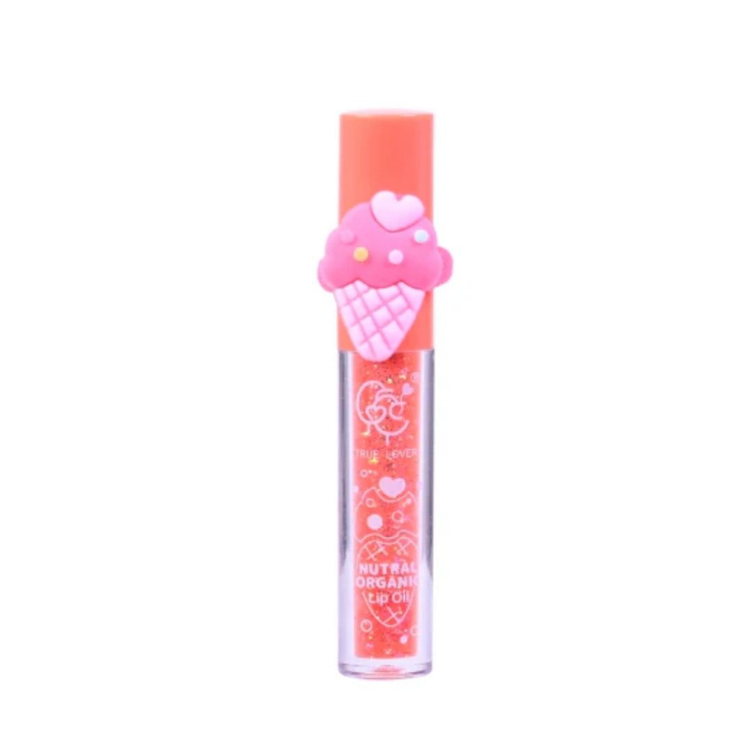 Brillo labial con glitter NATURAL ORGANIC ICE CREAM lip oil Helado