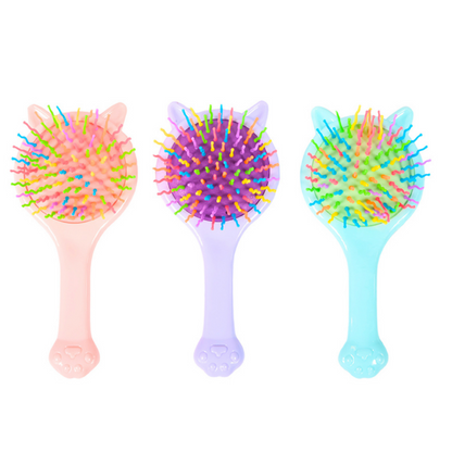 Cepillo Gato Multicolor Con Espejo