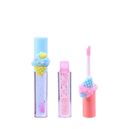 Brillo labial con glitter NATURAL ORGANIC ICE CREAM lip oil Helado