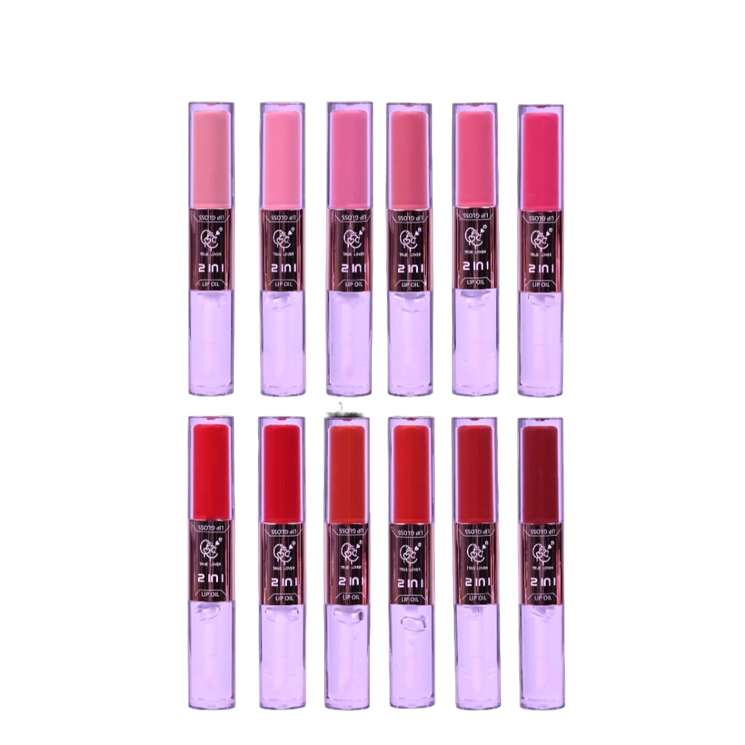 Labial y lip oil dúo 2 en 1 true lover